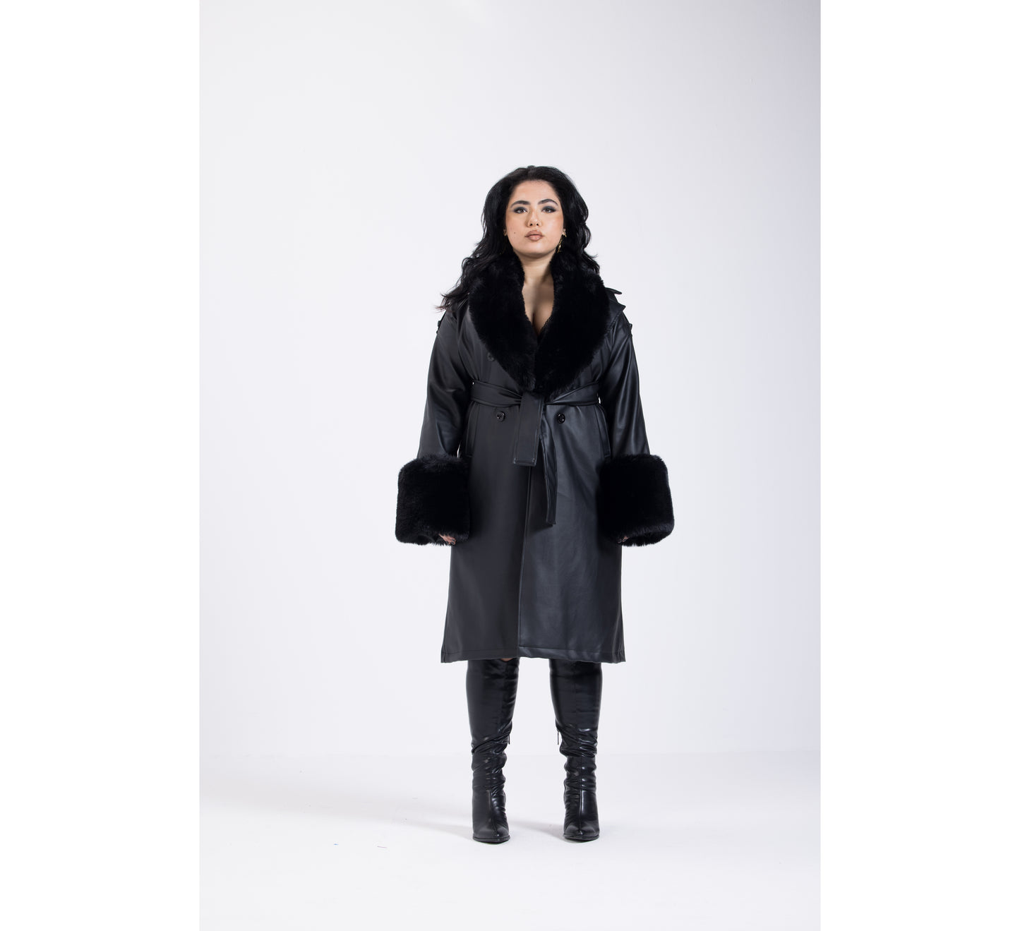 Diva Furry Leather Coat