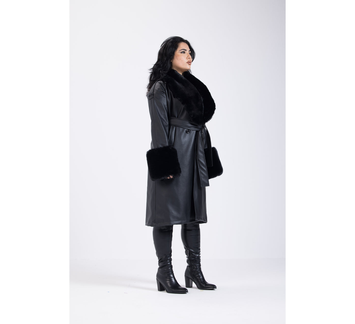 Diva Furry Leather Coat