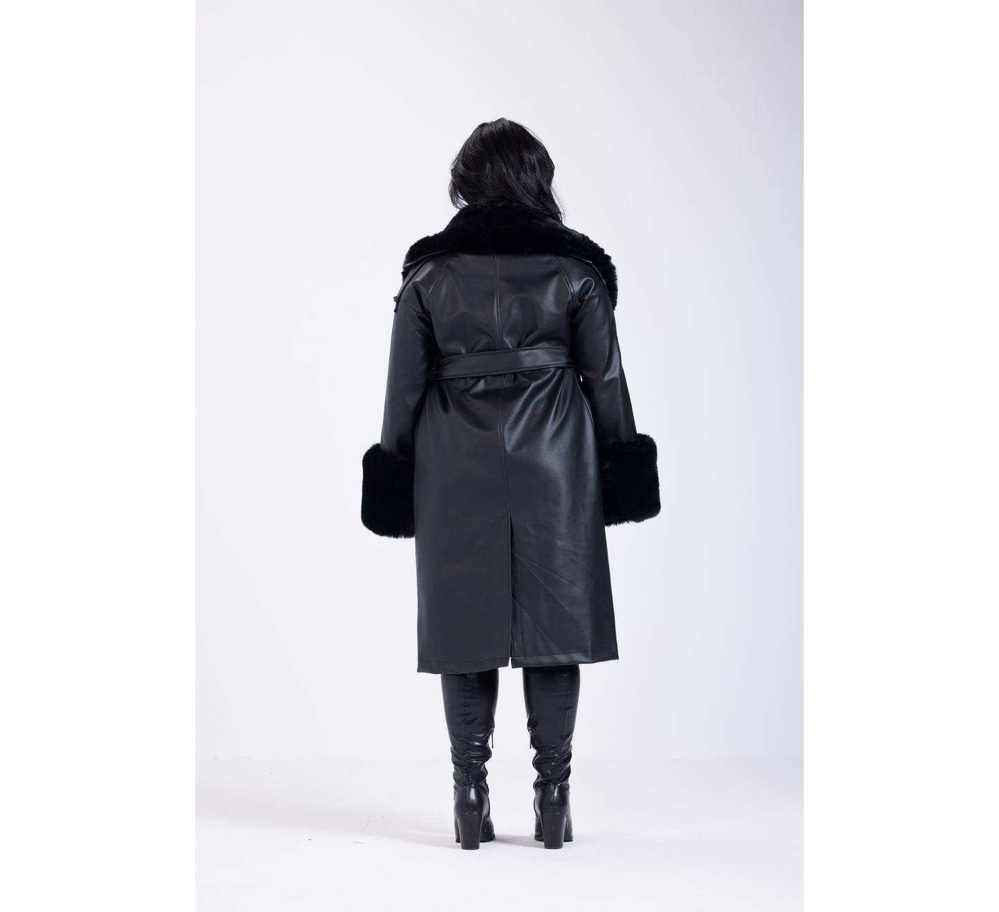 Diva Furry Leather Coat