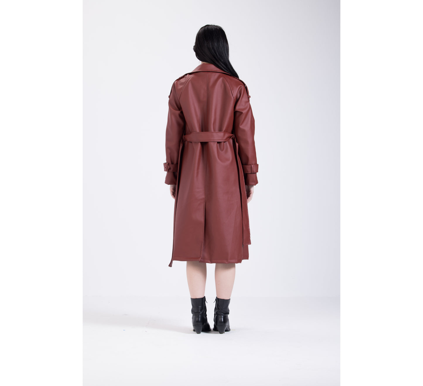 Merlot Leather Coat