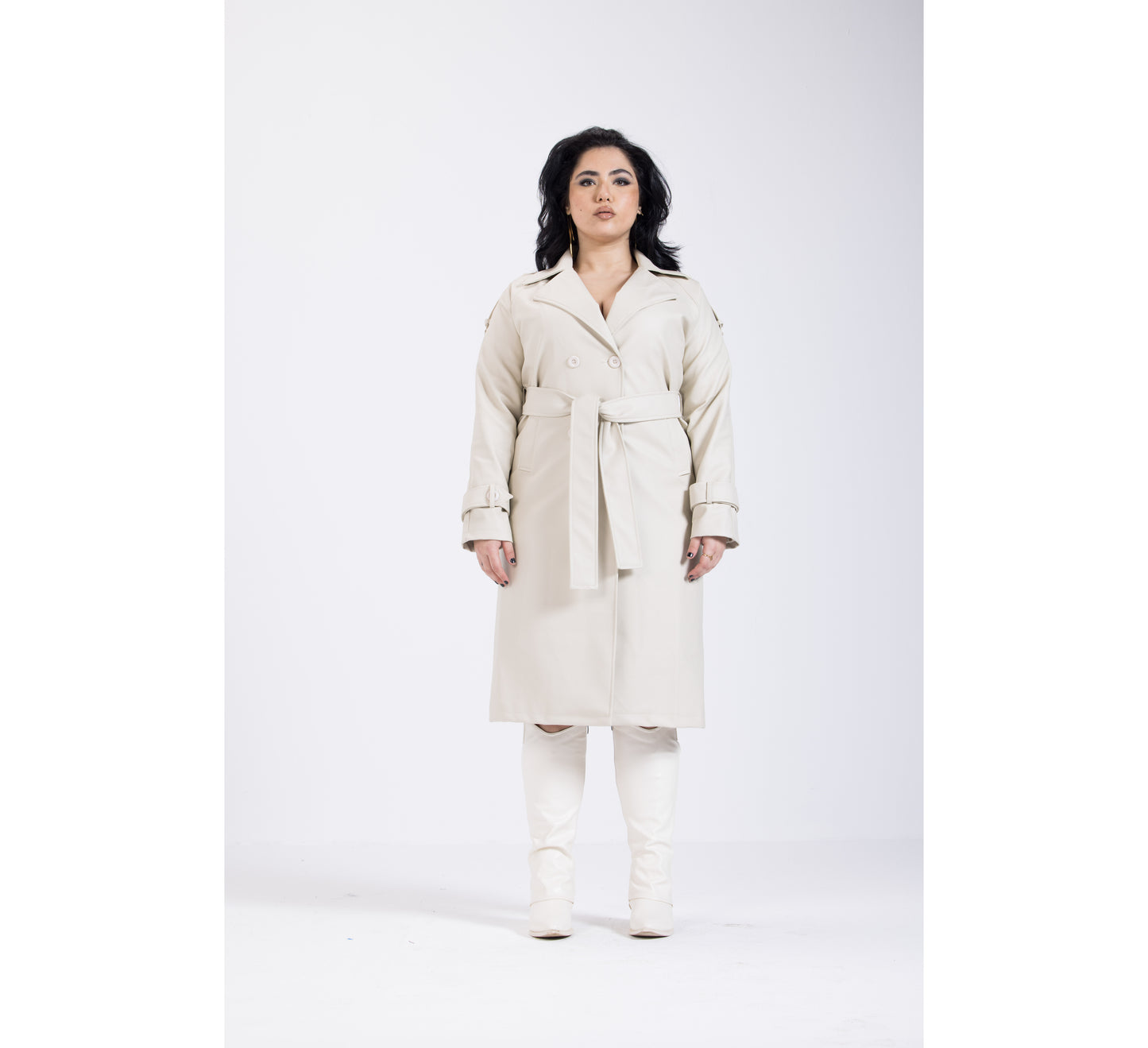 Champagne Leather Coat