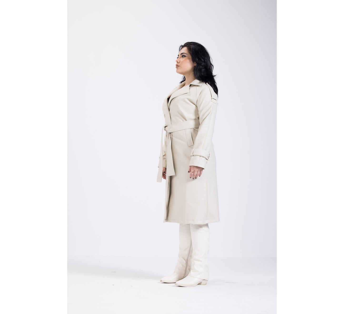 Champagne Leather Coat
