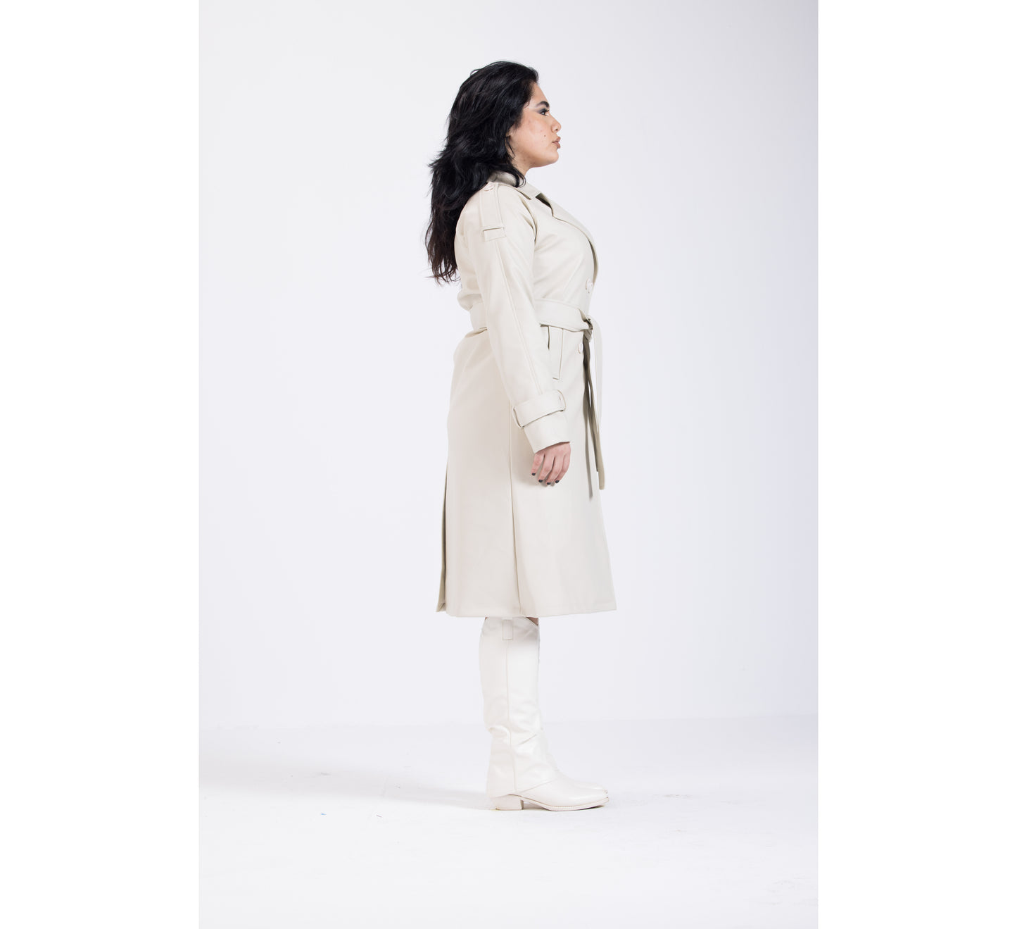 Champagne Leather Coat