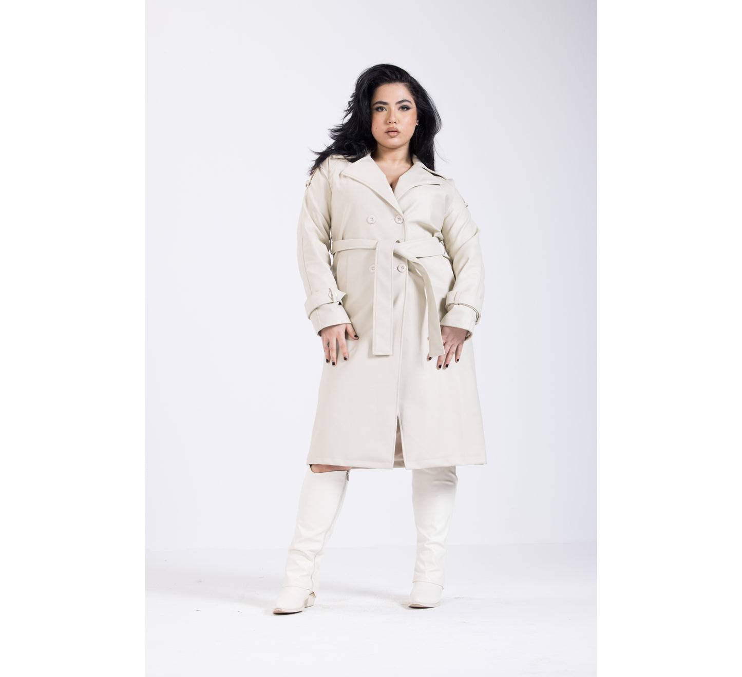 Champagne Leather Coat