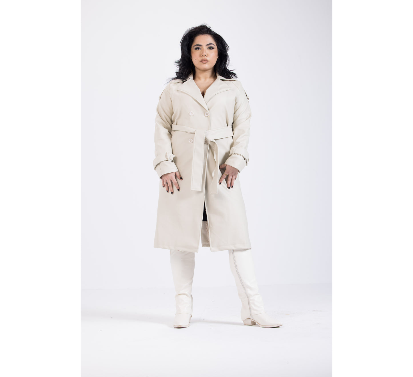 Champagne Leather Coat