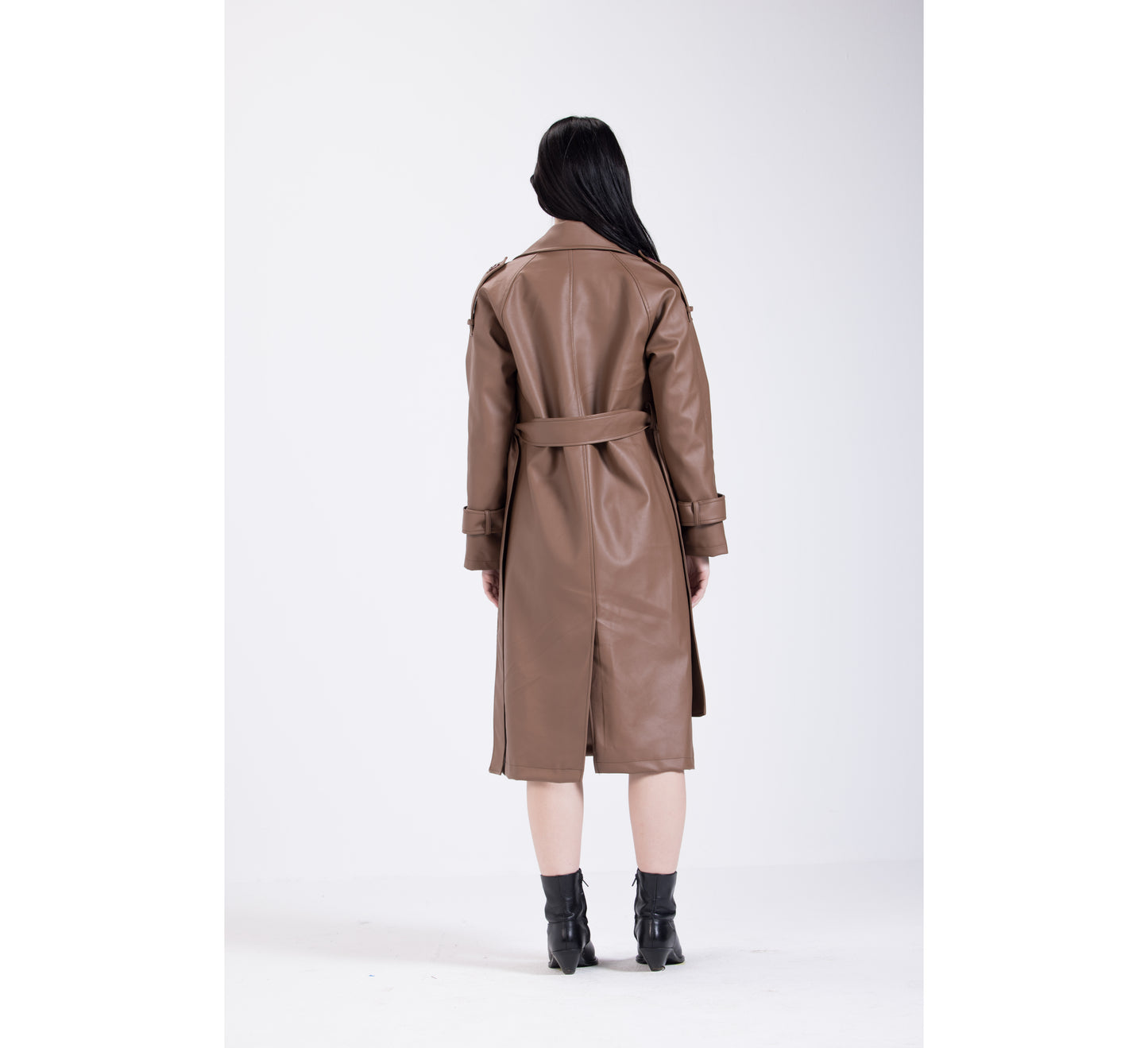 Mocha Leather Coat