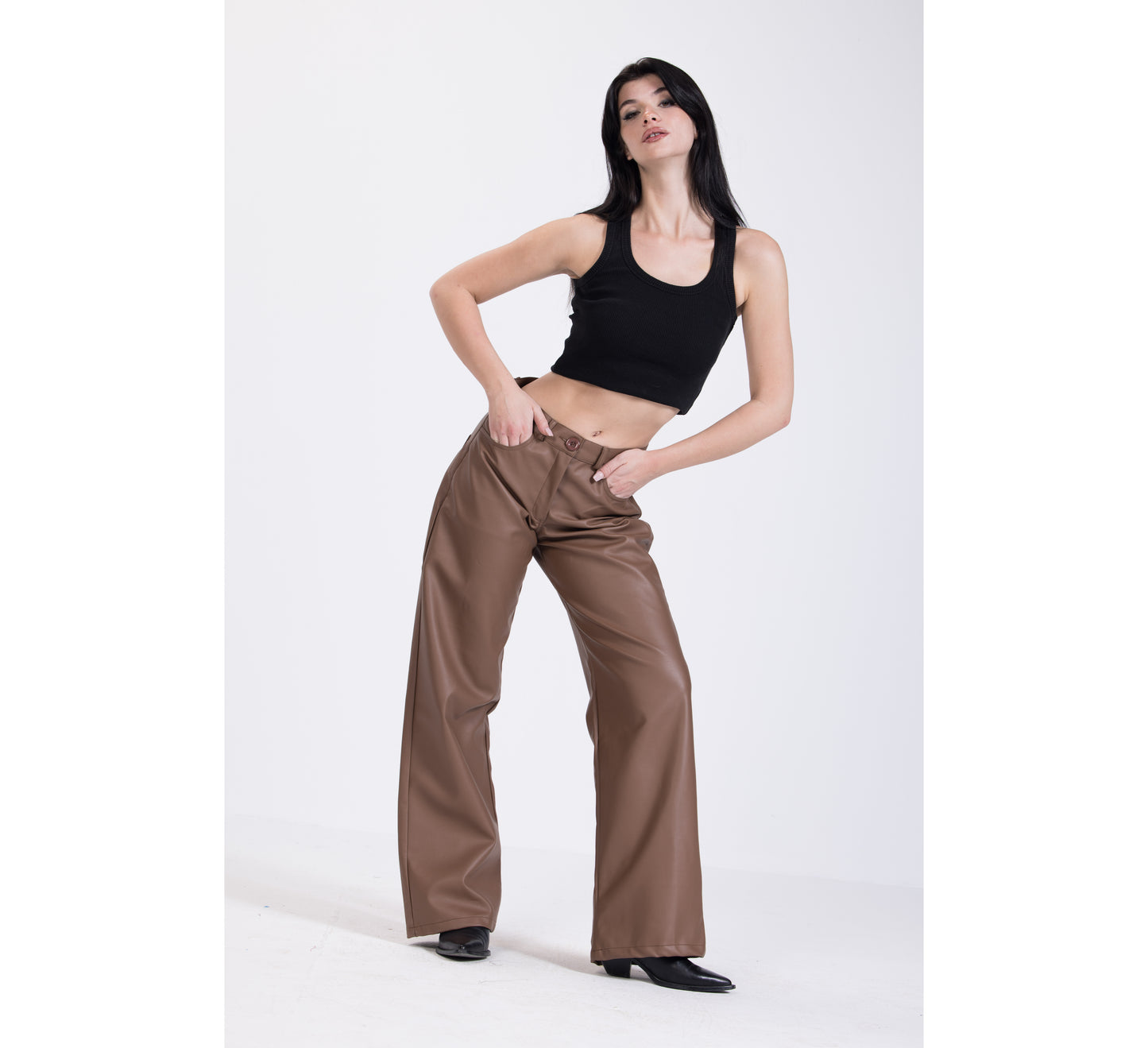 Mocha Leather Pants