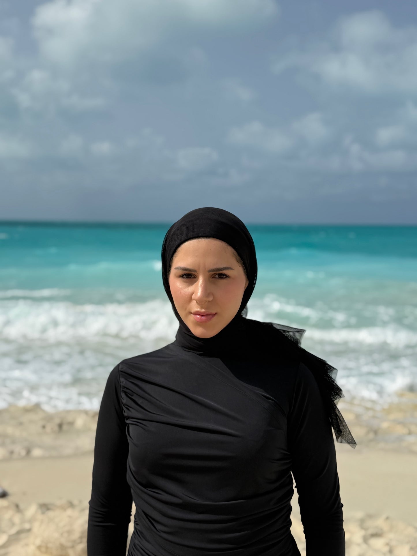 Black Instant hijab