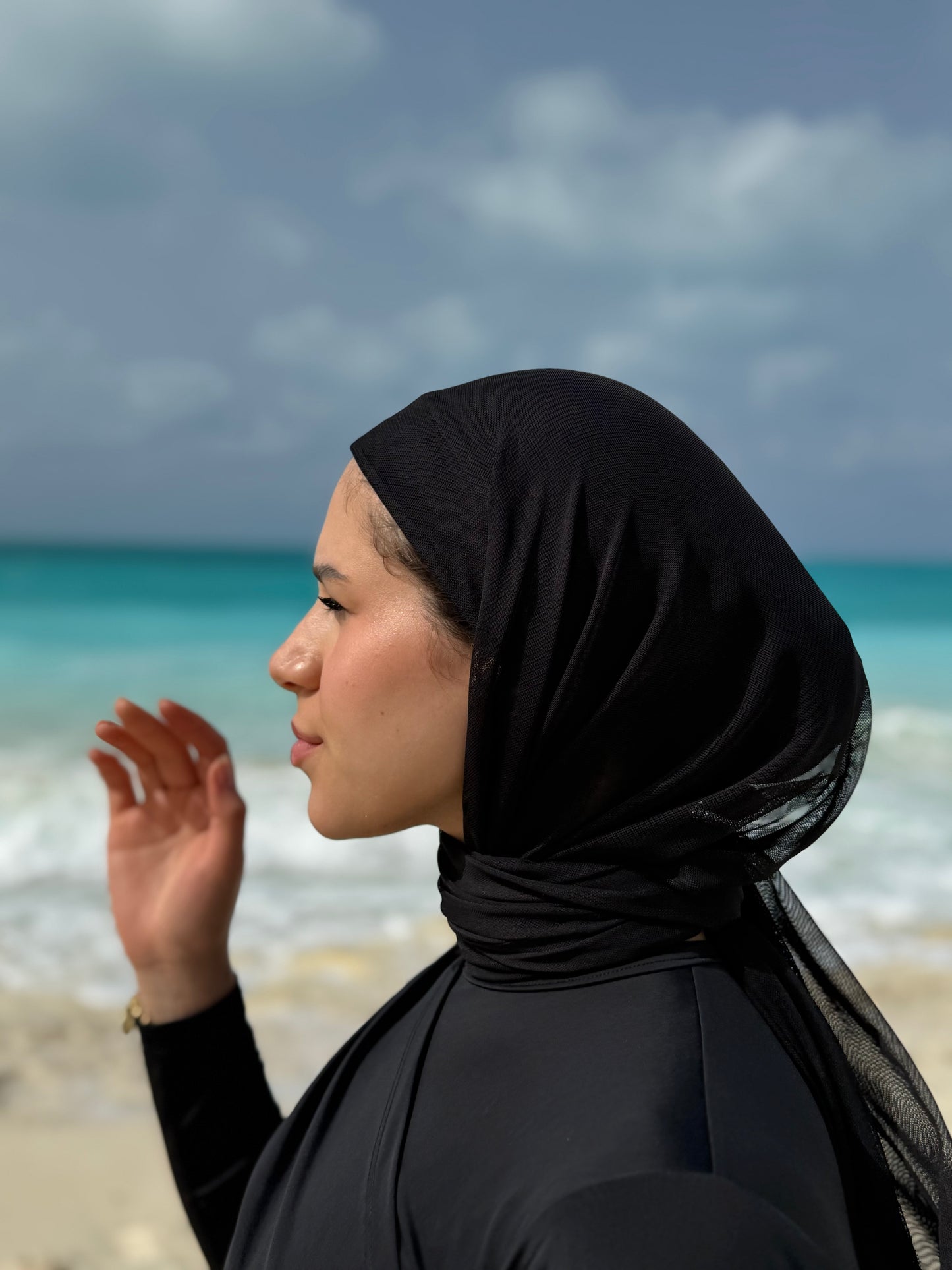 Black Instant hijab