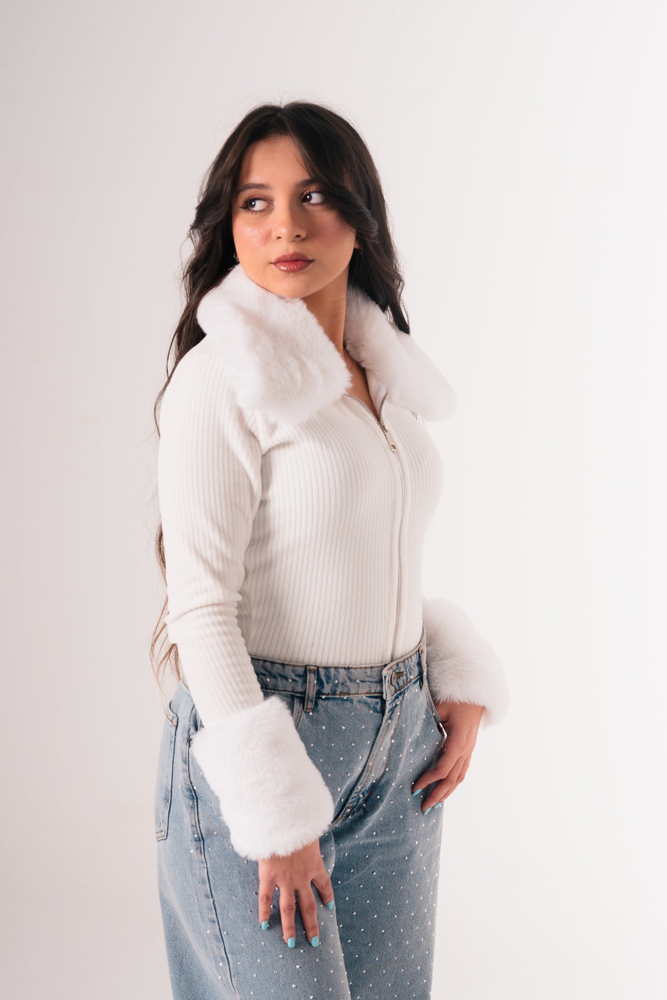 Furry Cropped Jacket