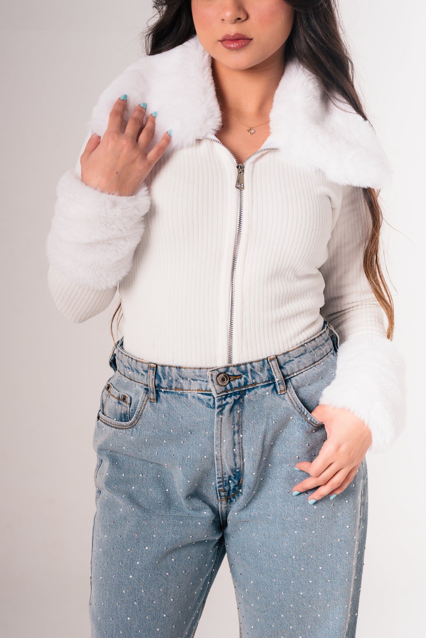 Furry Cropped Jacket