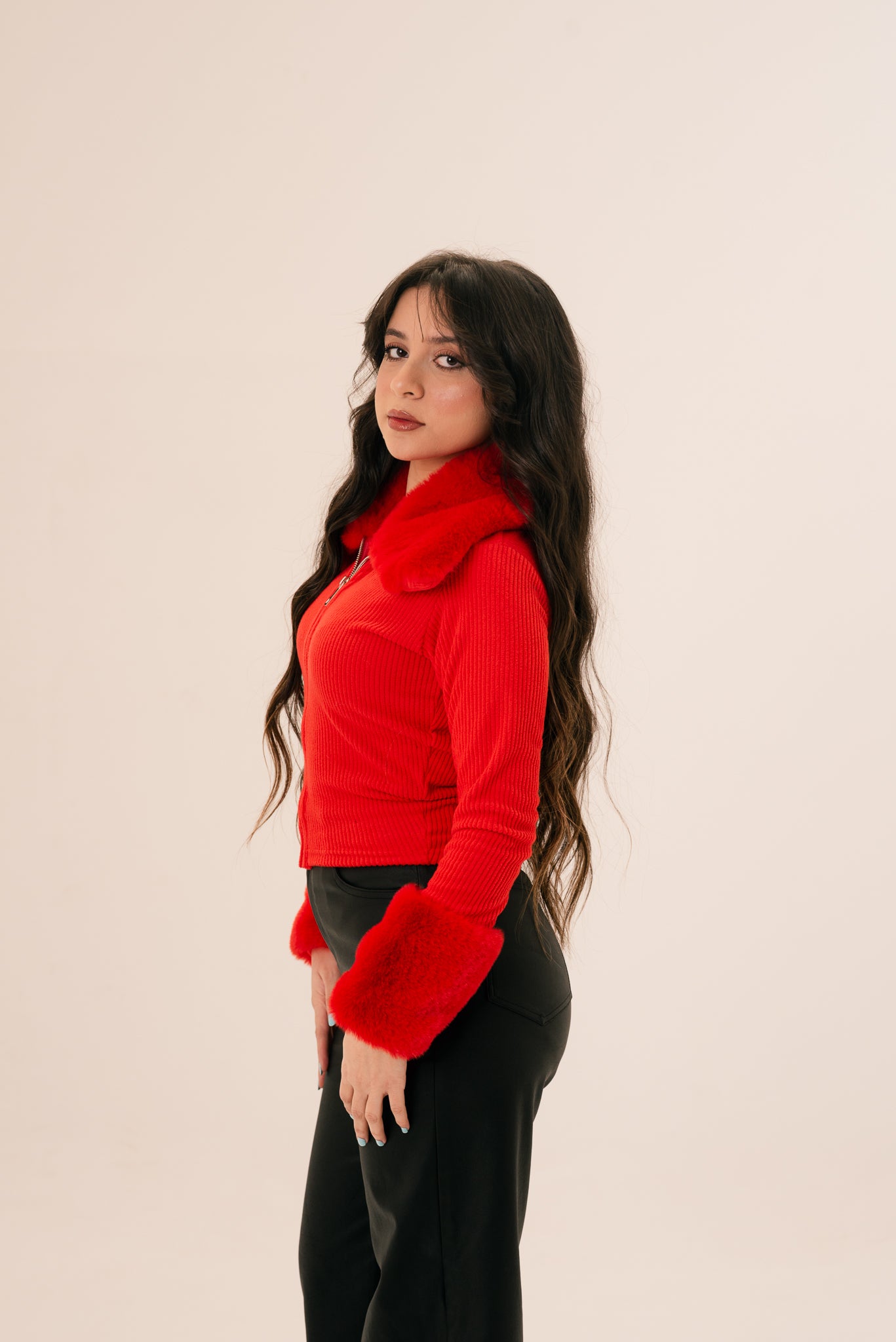 Furry Cropped Jacket