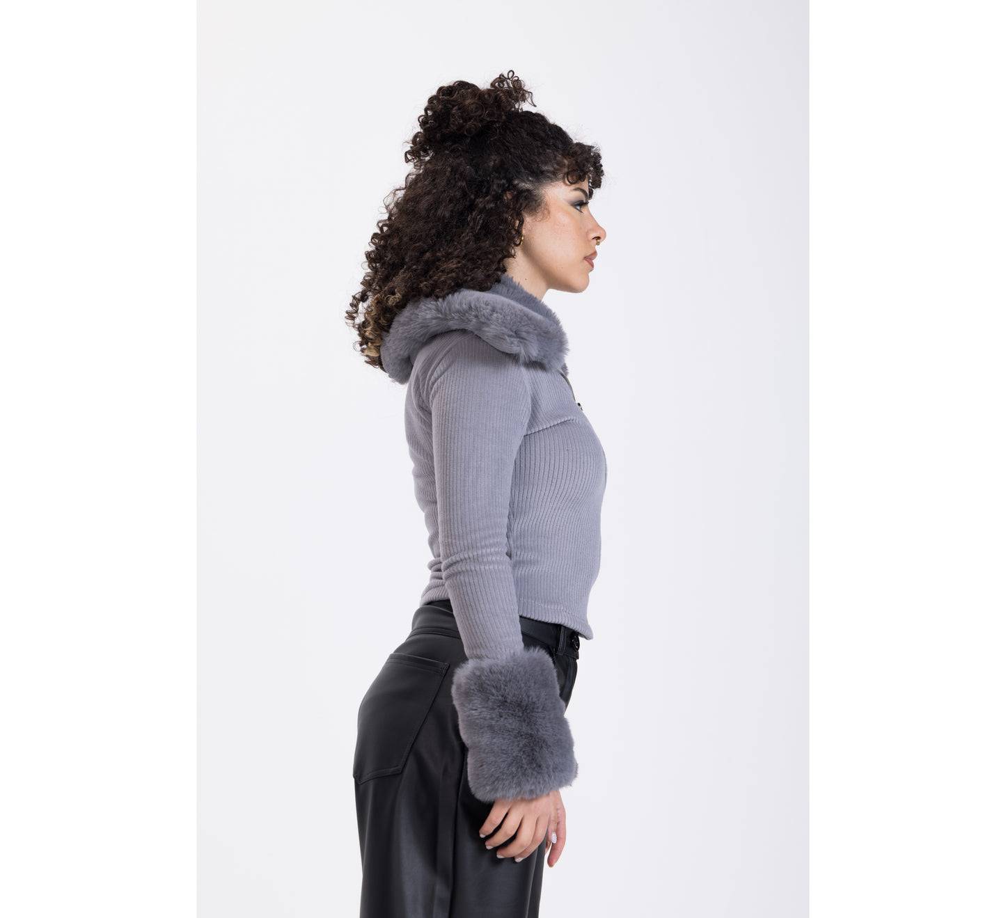 Furry Cropped Jacket