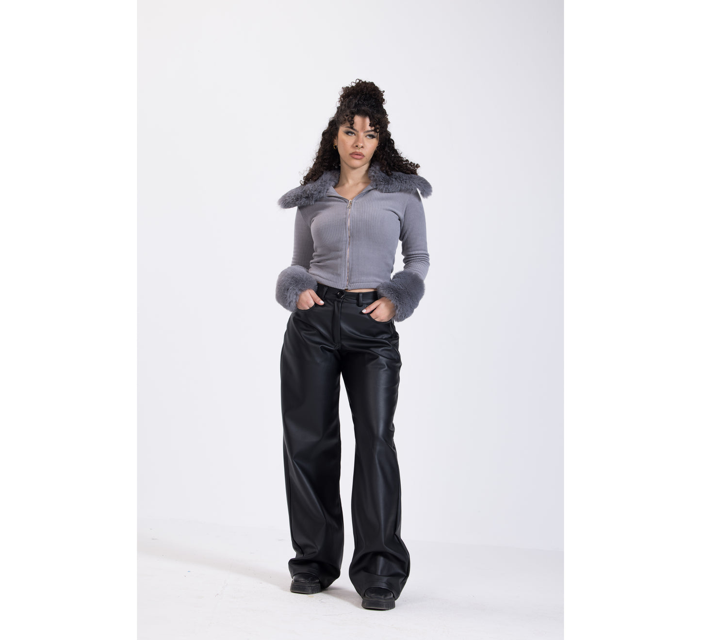 Furry Cropped Jacket