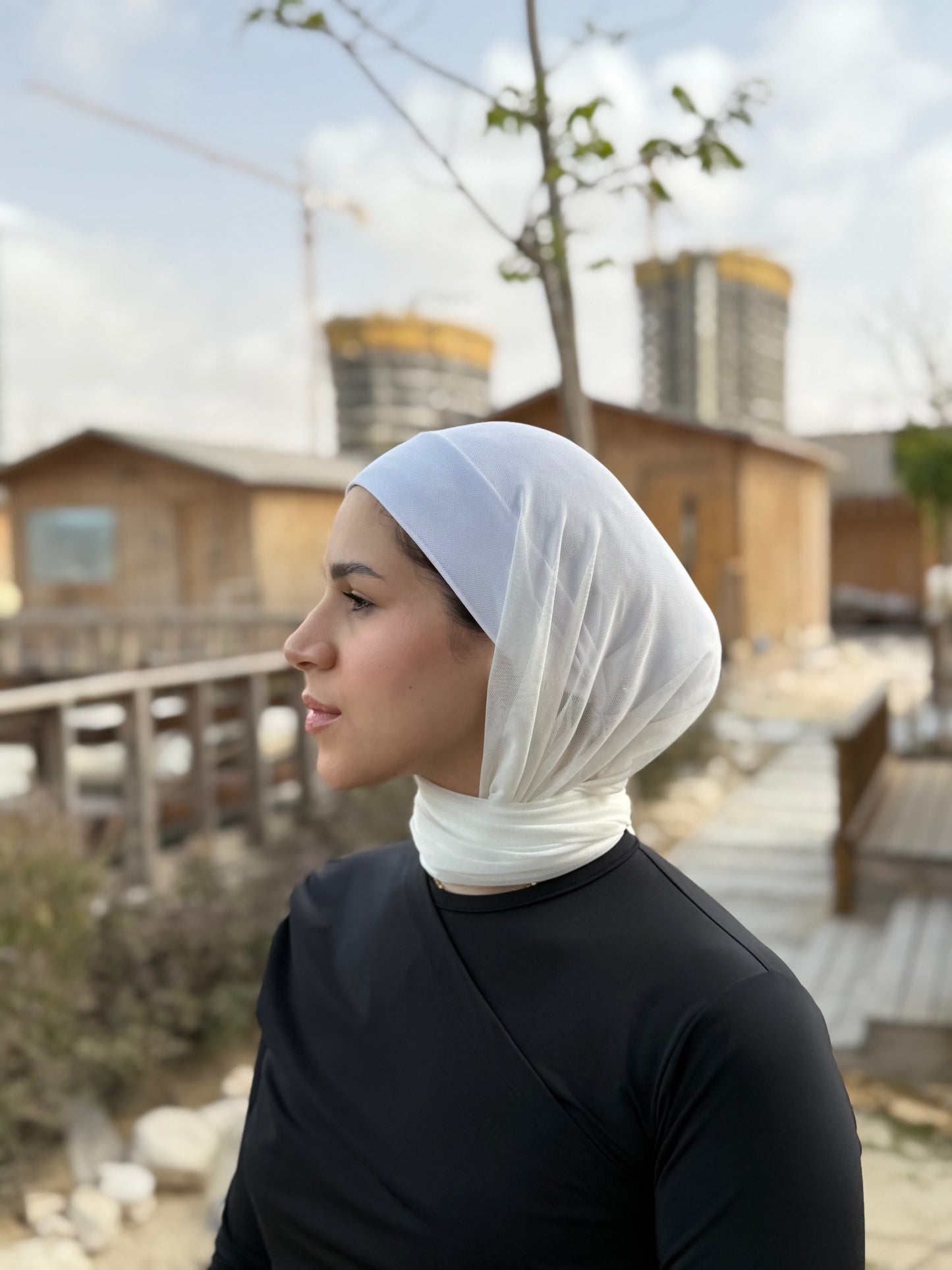 White Instant hijab