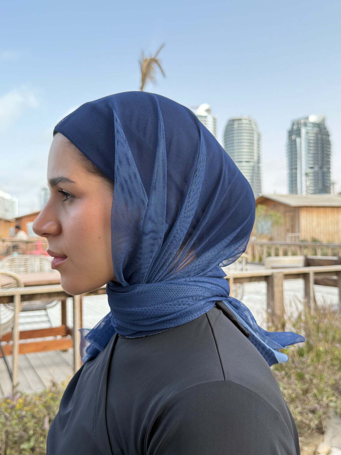 Navy Instant hijab