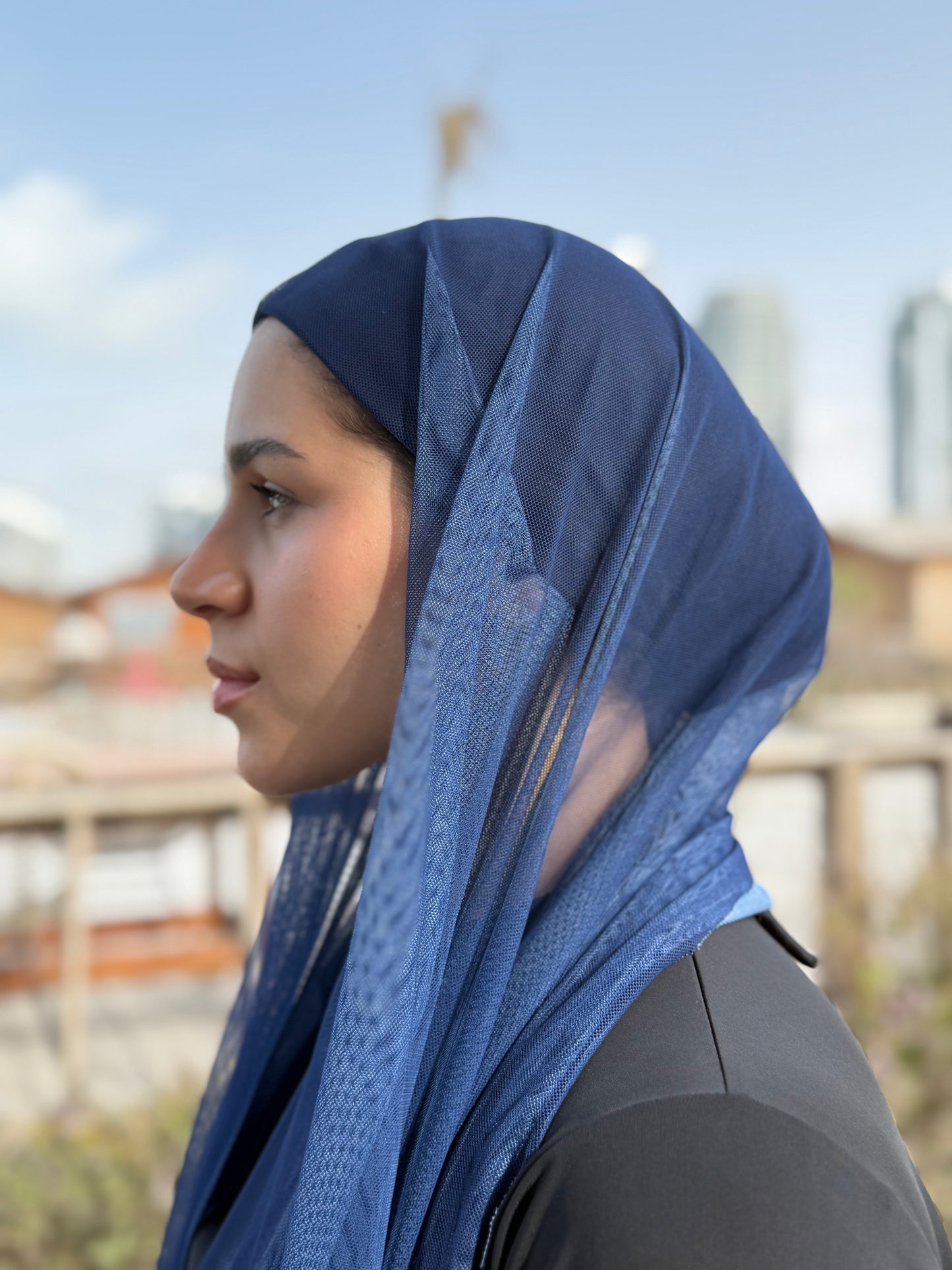Navy Instant hijab